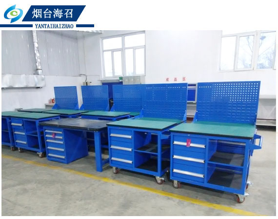 煙臺(tái)重型五金工具車加厚四五抽多功能可加掛板工具柜汽修工具車-煙臺(tái)海召